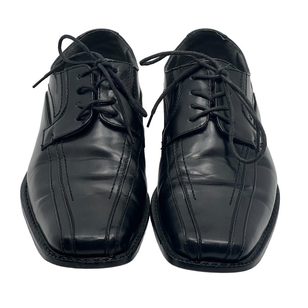 Bolano 7815-000 Black Leather Upper Square Toe Derby Mens 8.5 Dress Shoes